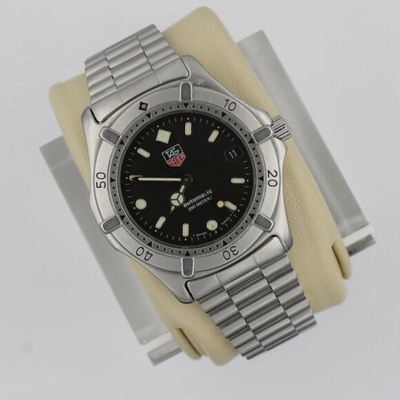Tag Heuer 669.206 WE2110 Mens 2000 Series Automatic Watch Black Silver BA0300 - Picture 1 of 10
